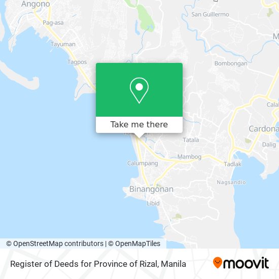 Register of Deeds for Province of Rizal map
