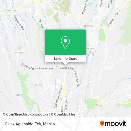 Calax Aguinaldo Exit map