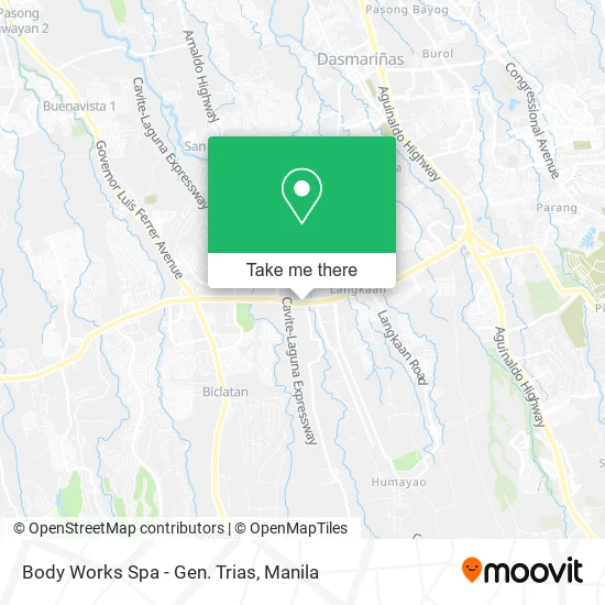 Body Works Spa - Gen. Trias map