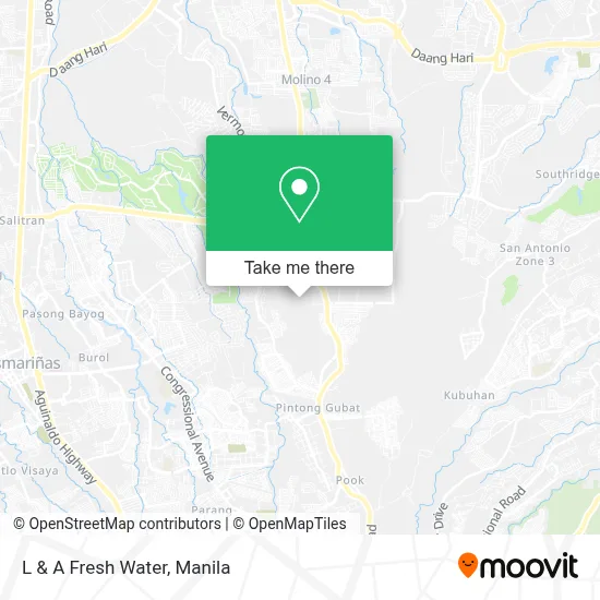L & A Fresh Water map