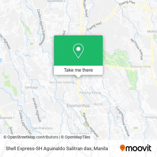 Shell Express-SH Aguinaldo Salitran das map