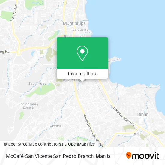 McCafé-San Vicente San Pedro Branch map