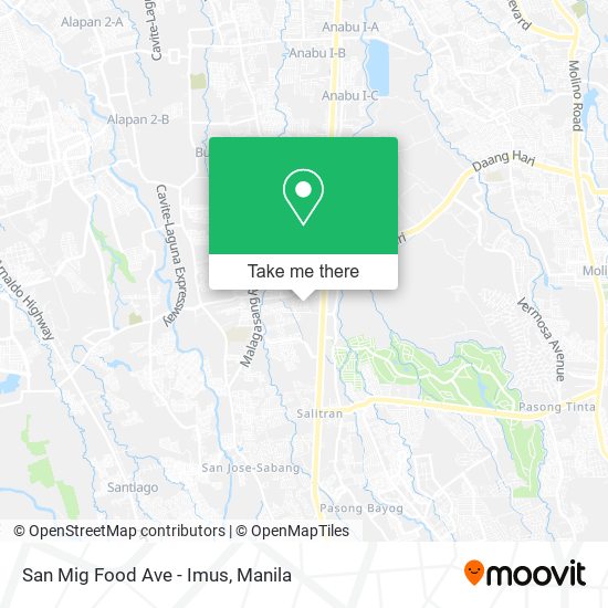 San Mig Food Ave - Imus map