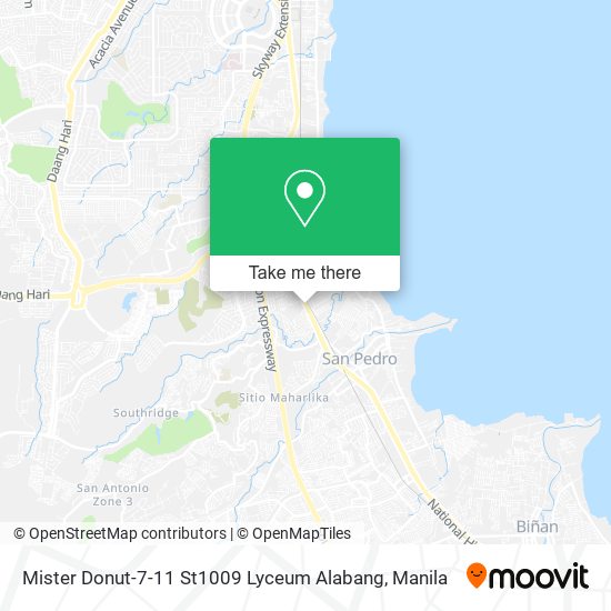Mister Donut-7-11 St1009 Lyceum Alabang map