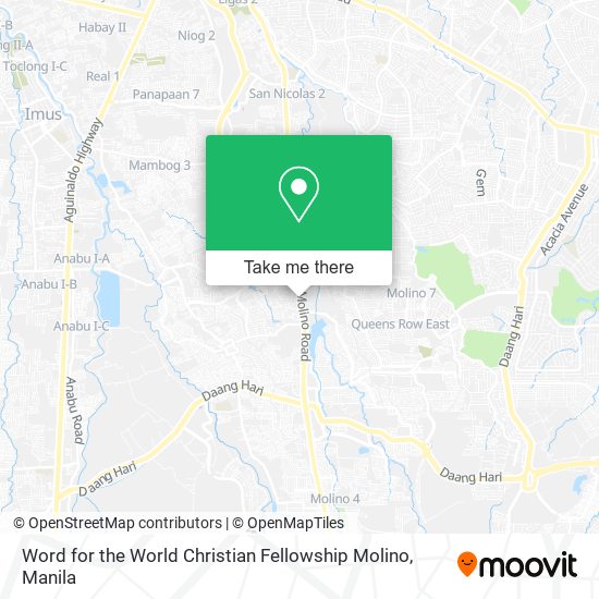 Word for the World Christian Fellowship Molino map