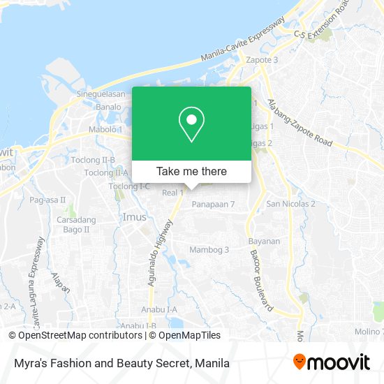 Myra's Fashion and Beauty Secret map