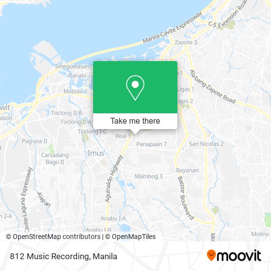 812 Music Recording map