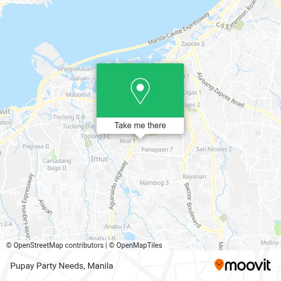 Pupay Party Needs map