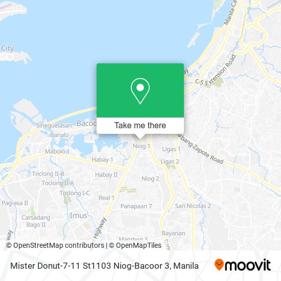 Mister Donut-7-11 St1103 Niog-Bacoor 3 map