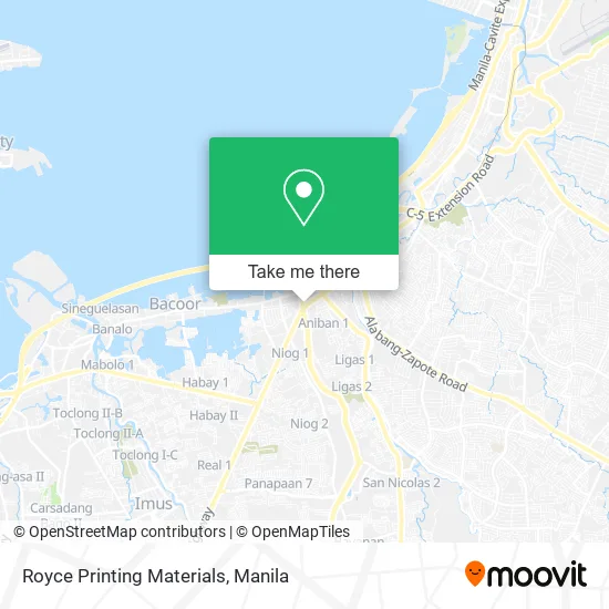 Royce Printing Materials map
