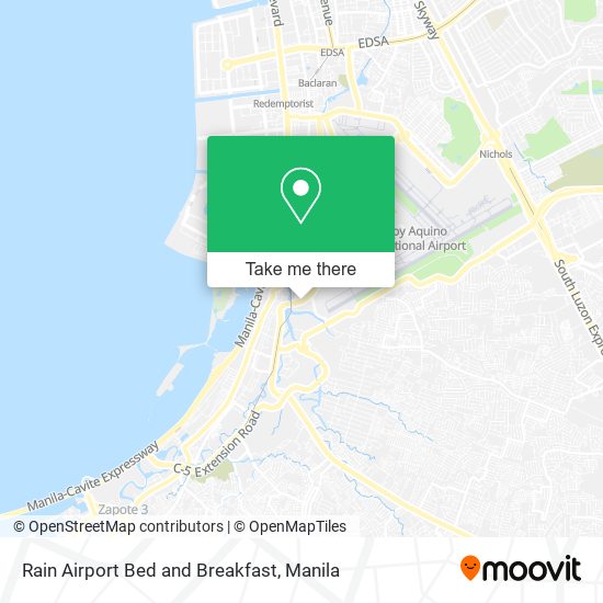 Rain Airport Bed and Breakfast map