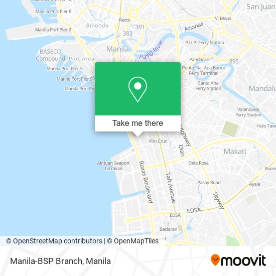 Manila-BSP Branch map