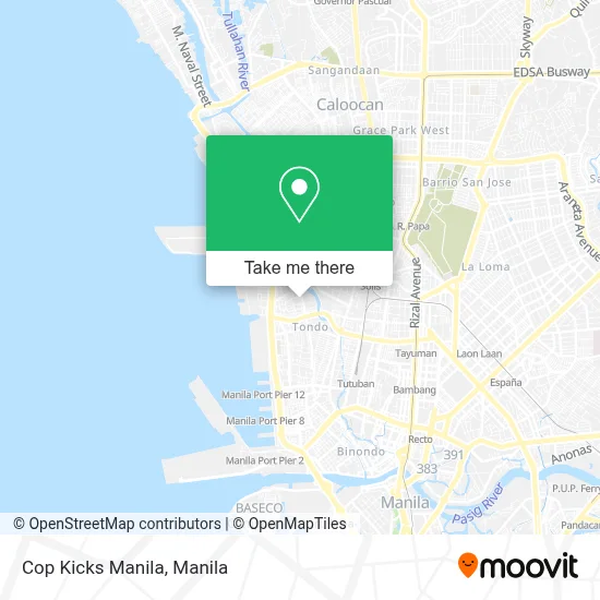 Cop Kicks Manila map
