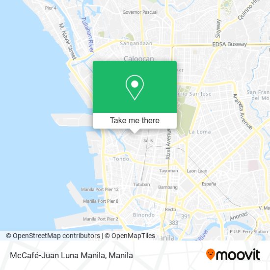 McCafé-Juan Luna Manila map