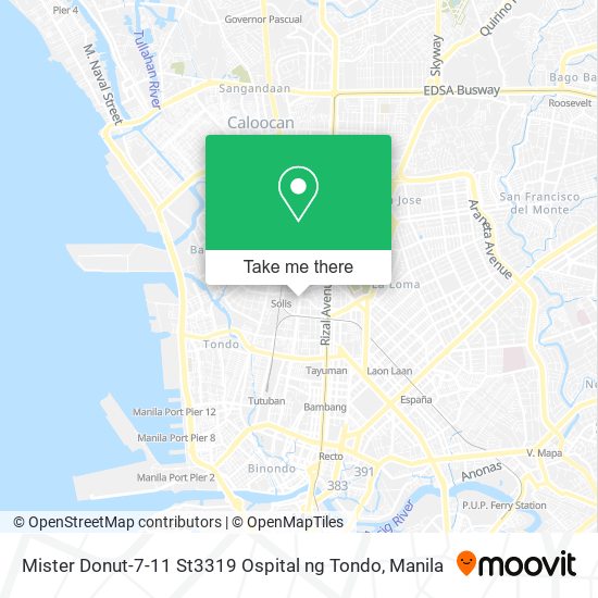 Mister Donut-7-11 St3319 Ospital ng Tondo map