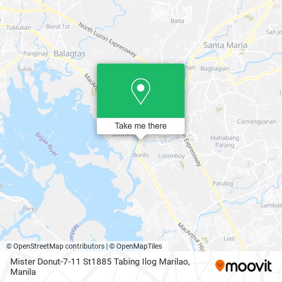 Mister Donut-7-11 St1885 Tabing Ilog Marilao map
