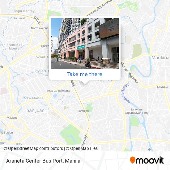 Araneta Center Bus Port map