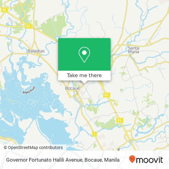 Governor Fortunato Halili Avenue, Bocaue map