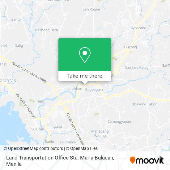 Land Transportation Office Sta. Maria Bulacan map