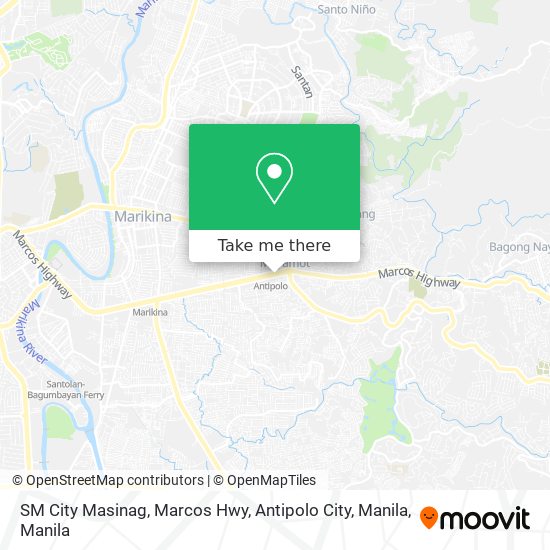 SM City Masinag, Marcos Hwy, Antipolo City, Manila map