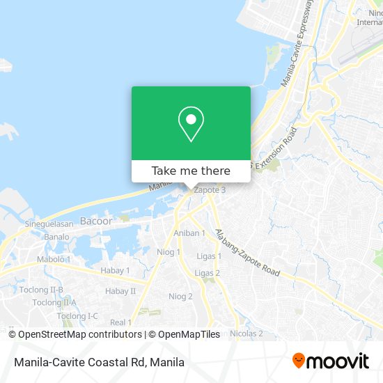 Manila-Cavite Coastal Rd map