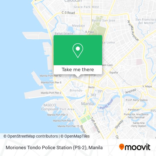 Moriones Tondo Police Station (PS-2) map