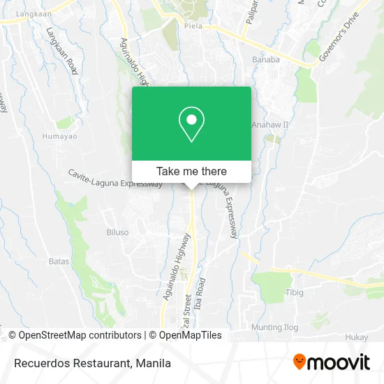 Recuerdos Restaurant map