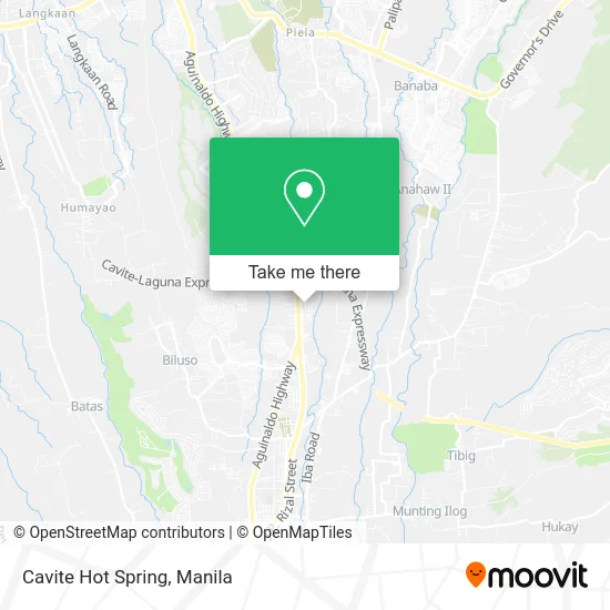 Cavite Hot Spring map