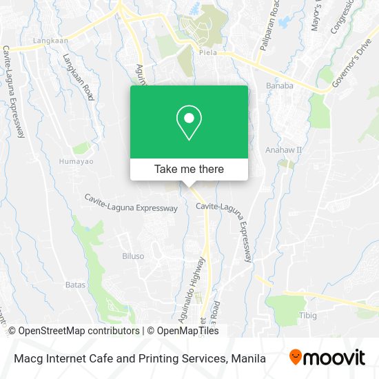 Macg Internet Cafe and Printing Services map