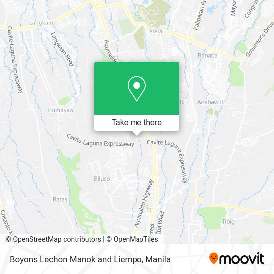 Boyons Lechon Manok and Liempo map