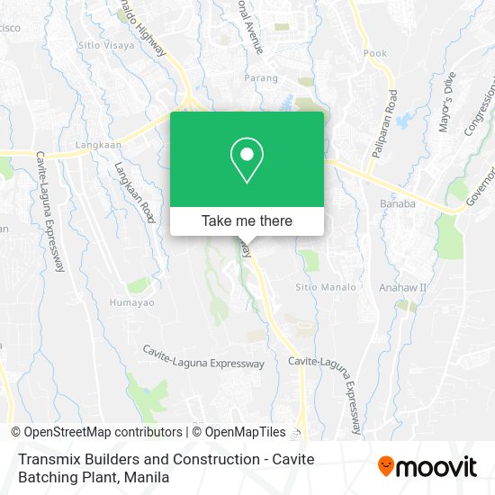 Transmix Builders and Construction - Cavite Batching Plant map
