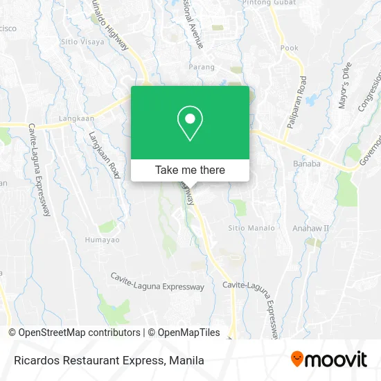 Ricardos Restaurant Express map