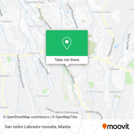 San Isidro Labrador musalla map