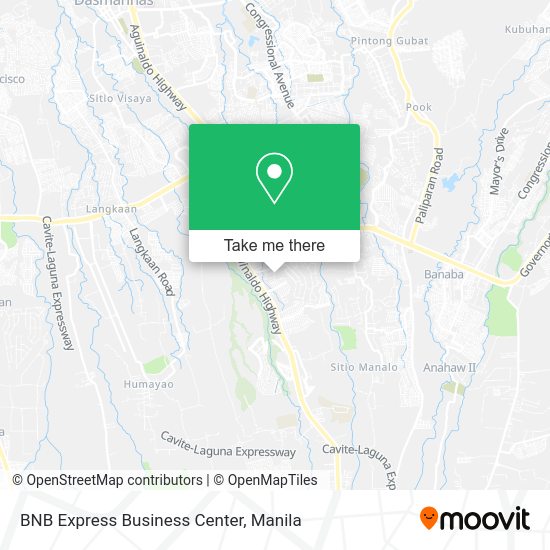 BNB Express Business Center map