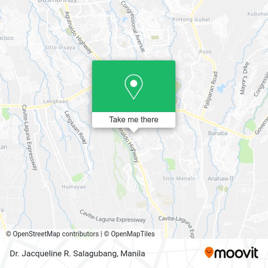Dr. Jacqueline R. Salagubang map