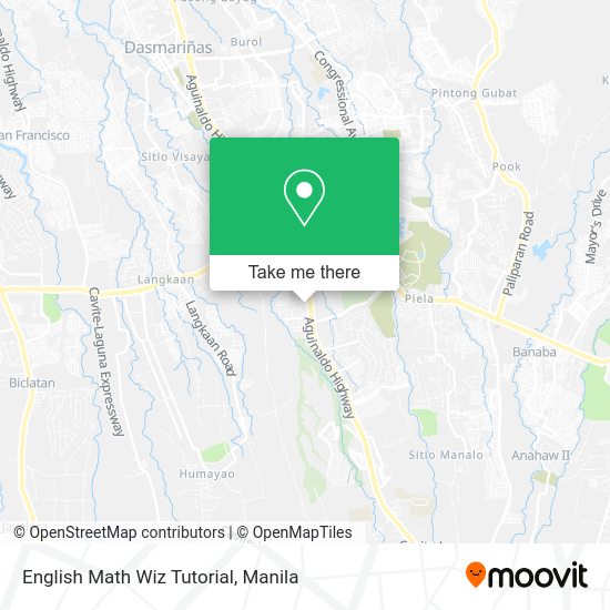 English Math Wiz Tutorial map