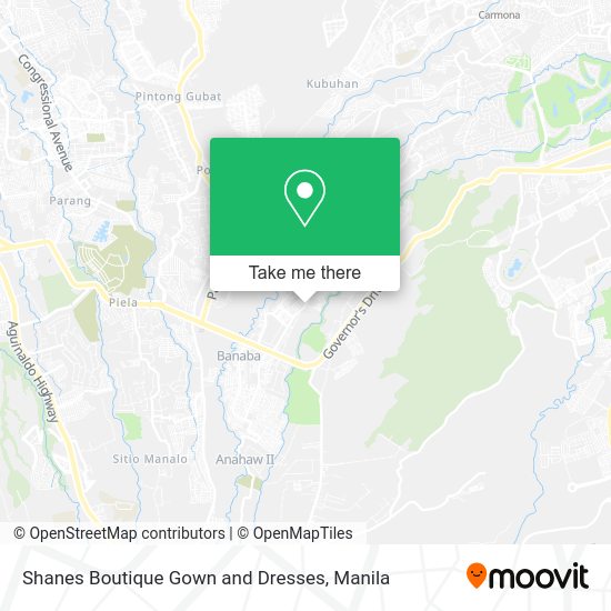 Shanes Boutique Gown and Dresses map