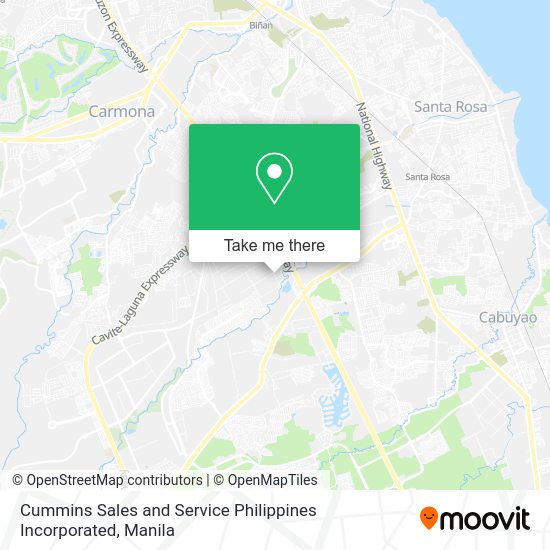 Cummins Sales and Service Philippines Incorporated map