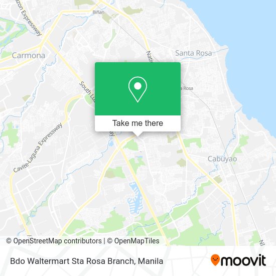 Bdo Waltermart Sta Rosa Branch map