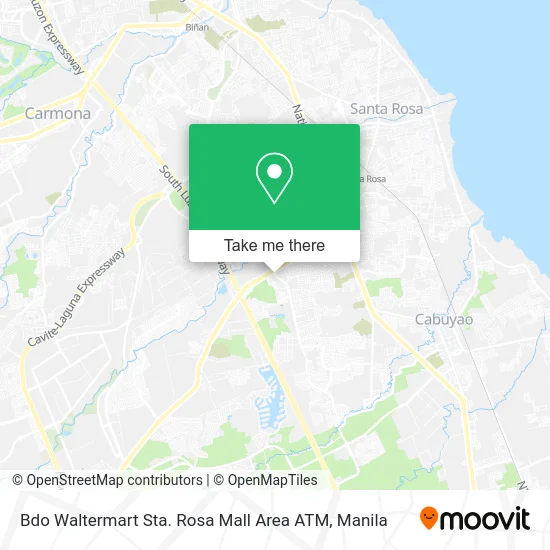 Bdo Waltermart Sta. Rosa Mall Area ATM map