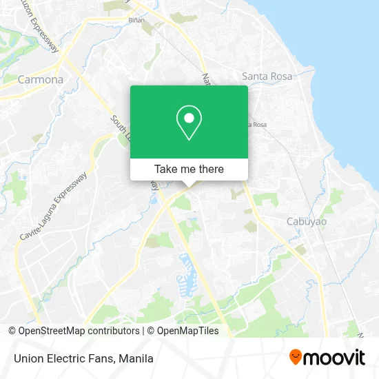 Union Electric Fans map