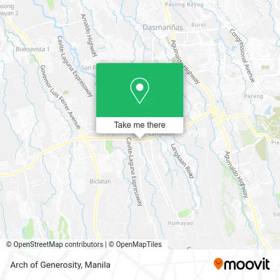Arch of Generosity map
