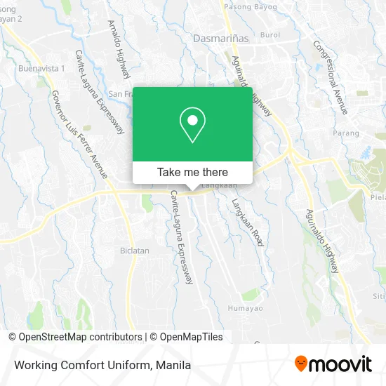 Working Comfort Uniform map