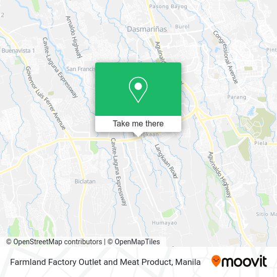 Farmland Factory Outlet and Meat Product map