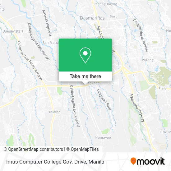 Imus Computer College Gov. Drive map