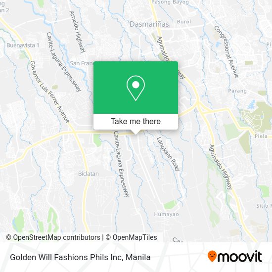 Golden Will Fashions Phils Inc map