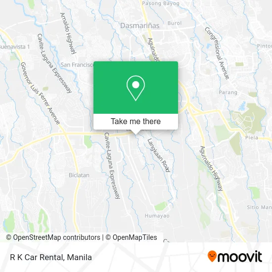 R K Car Rental map