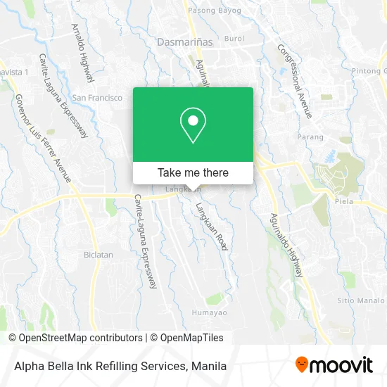Alpha Bella Ink Refilling Services map