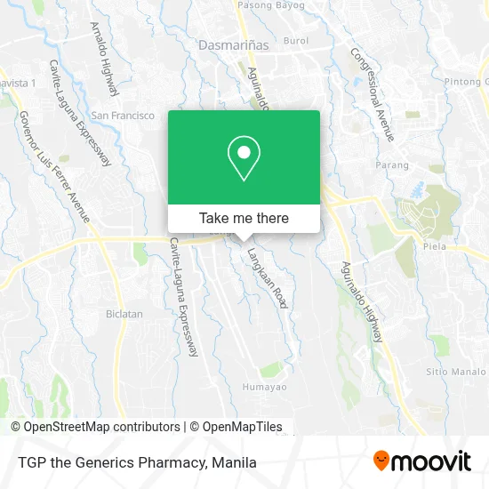 TGP the Generics Pharmacy map