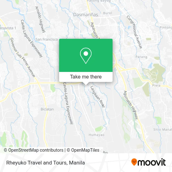 Rheyuko Travel and Tours map